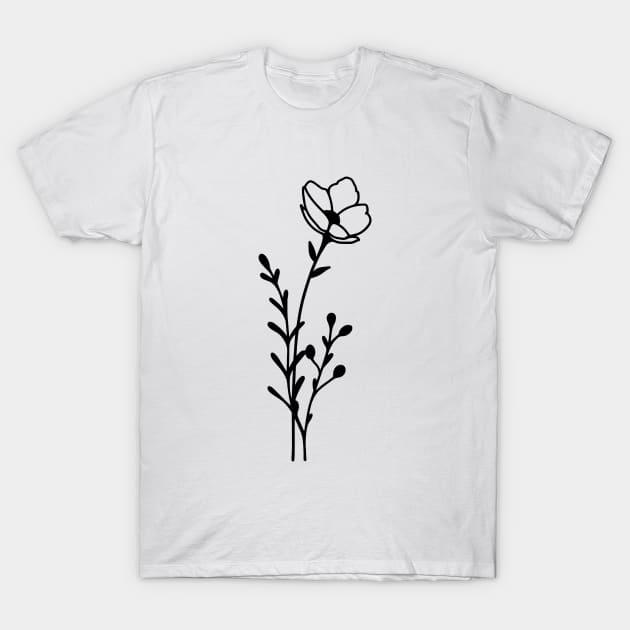 Minimal flowers T-Shirt by Vintage Dream